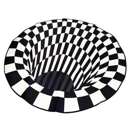 3d Optical Vortex Illusion Carpet Round Rug